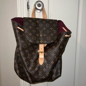 Louis Vuitton Monogram Canvas Bag with Brown and Tan